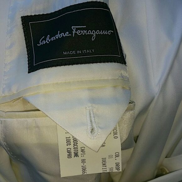 Salvatore Ferragamo men 42R Gray, White, and Yellow Blazer sport coat in… - Picture 8 of 8